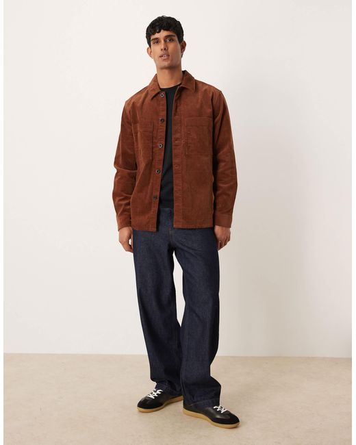 Surchemise en velours côtelé - marron chocolat ARKET pour homme en coloris Brown