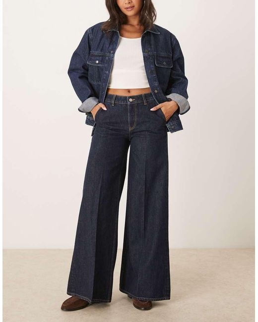 JJXX Blue Palma Loose Jeans With Seam Detail