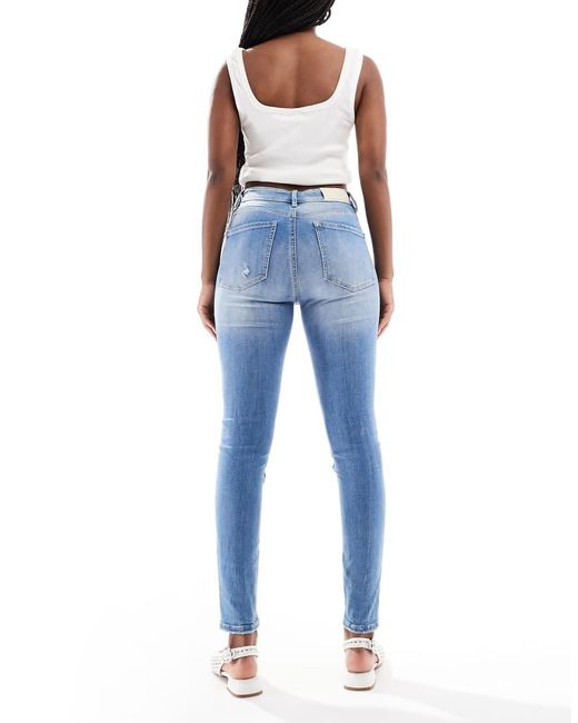 Stradivarius Blue D07 Low Rise Skinny Jean
