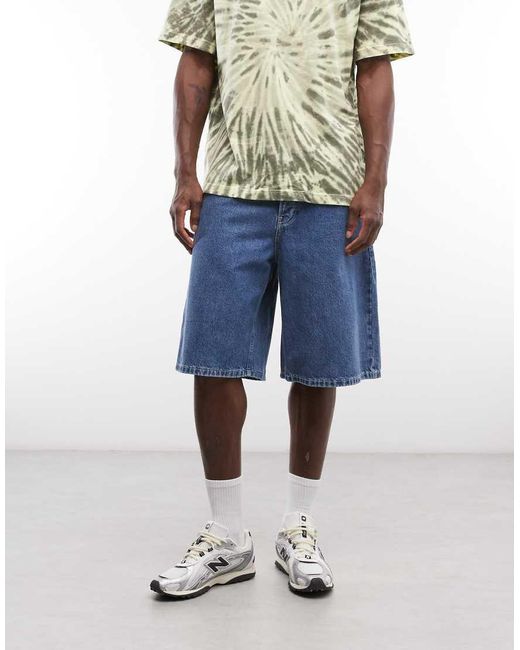 Element Blue Denim Jorts for men