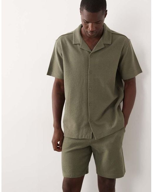 Only & Sons Natural Regular Fit Short Co-Ord for men