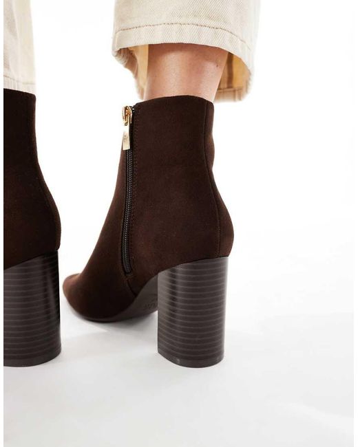 New Look White Suedette Block Heel Boot