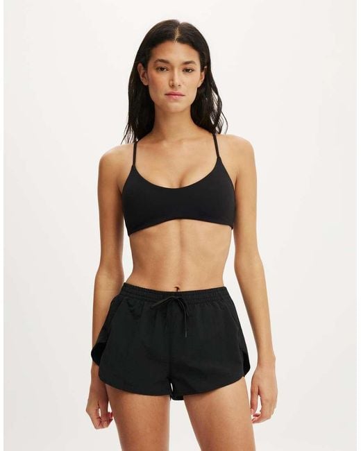 Cotton On Black Ultra Soft Scoop V Crop