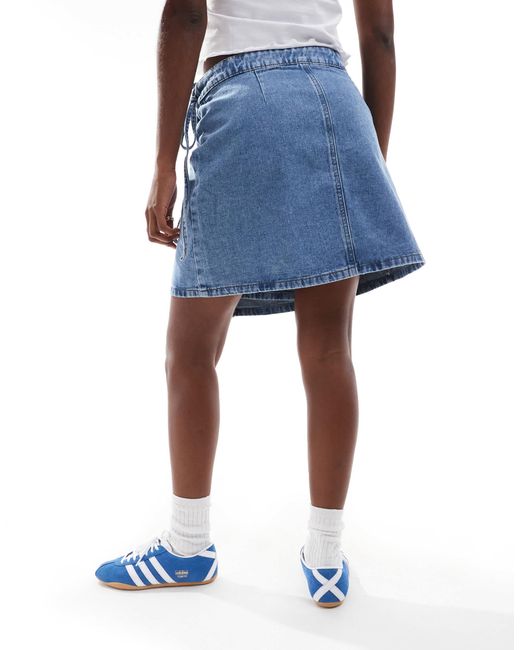 ONLY Blue – kurzer jeans-wickelrock