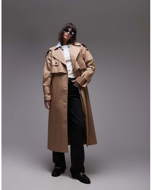 & Other Stories Gray Belted Midaxi Trench Coat