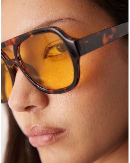 ASOS Blue Aviator Sunglasses