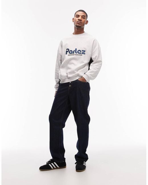 Parlez White Campus Sweatshirt for men