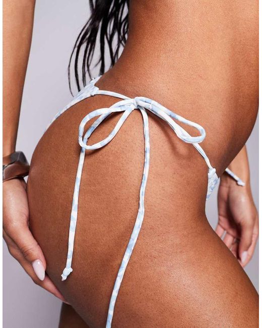 Candypants Bikinibroekje Met Luipaardprint En Gestrikte Zijkanten in het Brown