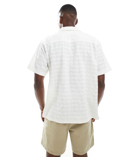 Jack & Jones – strukturiertes hemd in White für Herren