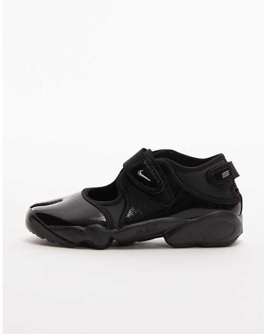 Nike Black Air Rift Patent Trainers