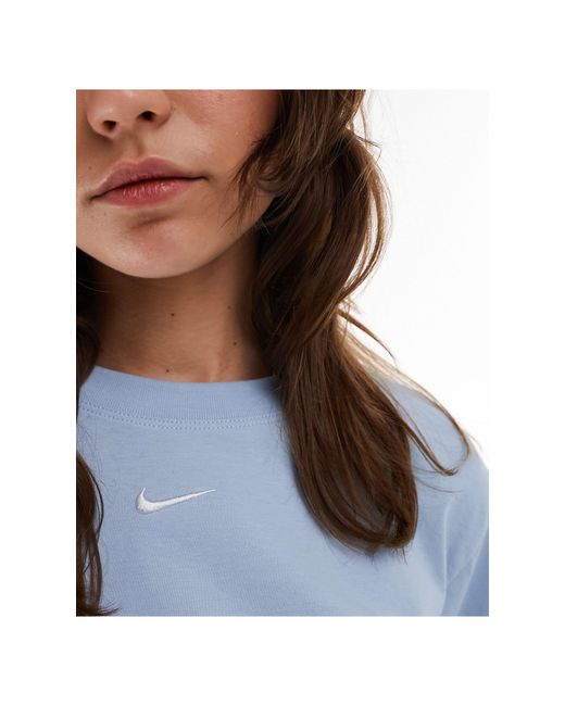 Nike Blue Mini Swoosh Boyfriend T-shirt