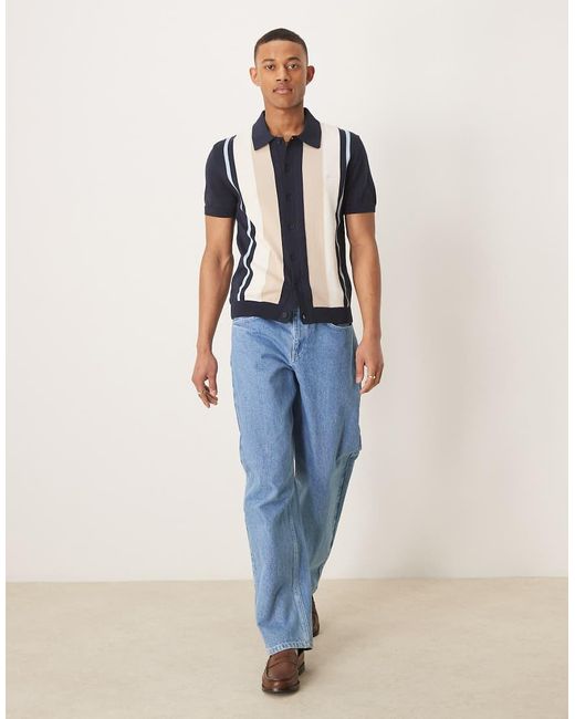 Polo A Maniche Corte Con Logo di Gant in Blue da Uomo