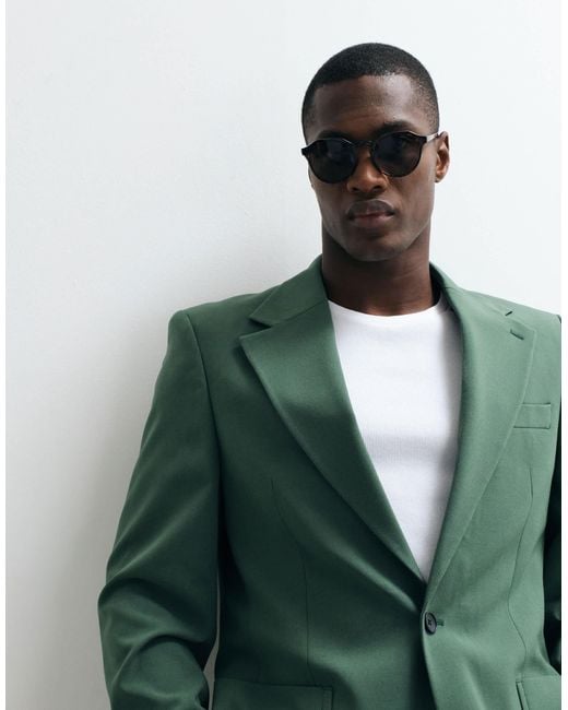 ASOS Green Flexmaxtm Slim Suit Jacket for men