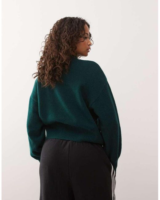 Monki Green Knitted Turtleneck Jumper