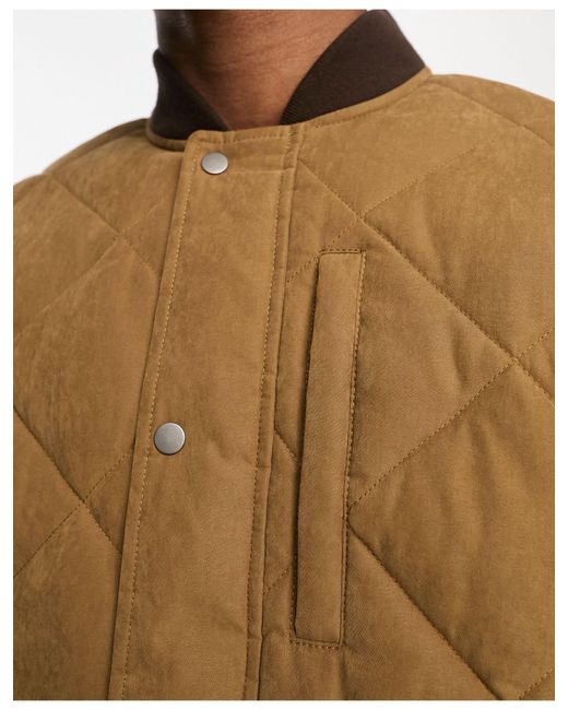 Abercrombie & Fitch Brown Quilted Liner Jacket for men