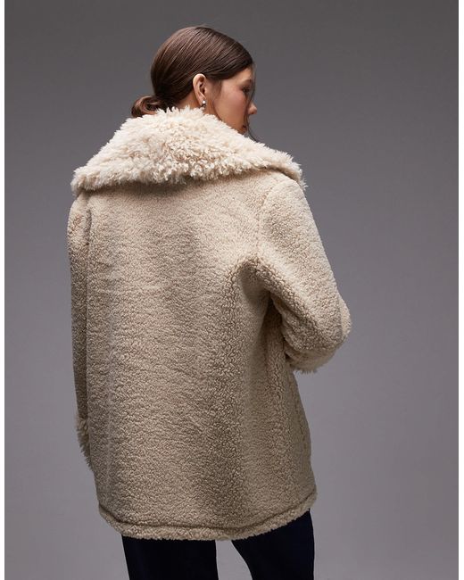 emory park Gray – mantel aus lammfellimitat