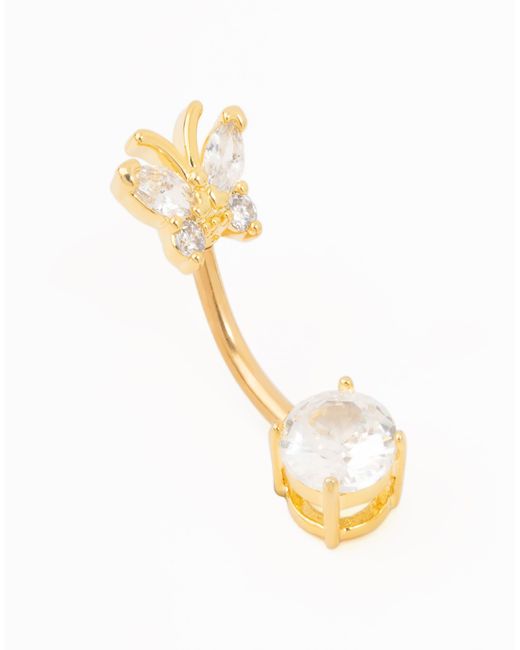 Lovisa White – es bauchnabelpiercing aus titan mit zirkonia-besatz