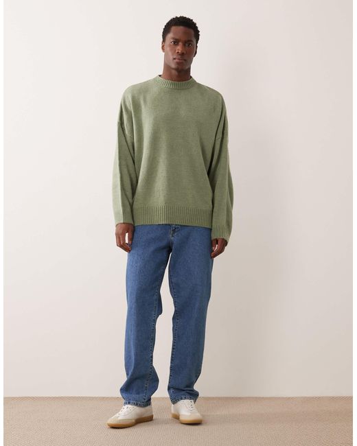 ASOS – super-oversize-strickpullover in Green für Herren