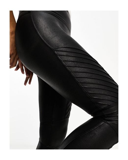 Leggings moteros s Spanx de color Black