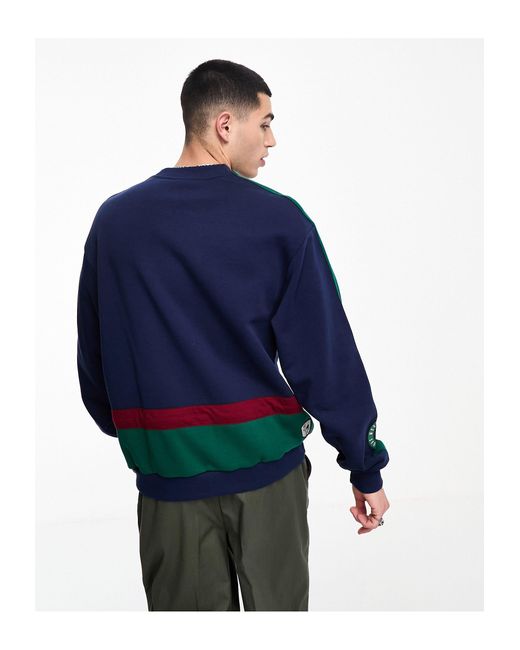 Adidas Originals Blue Relaxed Fit Archive Art Sweatshirt for men