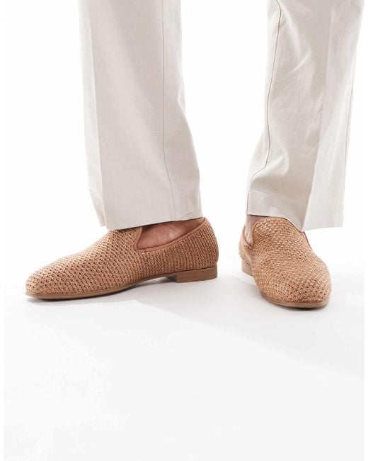 ASOS White Woven Loafers for men