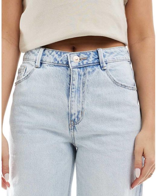 Pimkie Jeans Met Wijde Pijpen En Hoge Taille in het Blue