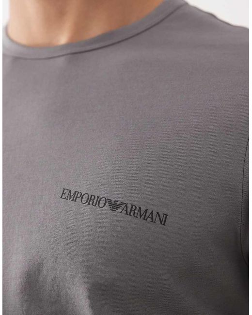 Emporio Armani Blue Bodywear 2 Pack Logo T-shirts for men