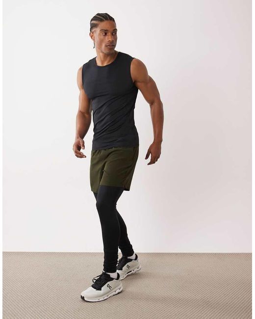 4505 Black Lightweight Active Quick Dry Base Layer Tights for men