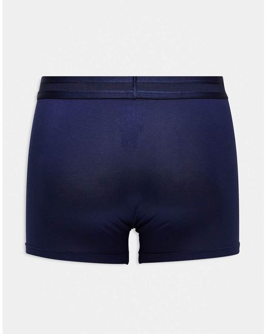 Pack De 3 Calzoncillos Bóxer De Color Azul Marino, Azul Y Con Cinturilla A Tono De Che Studios CHE de hombre de color Blue