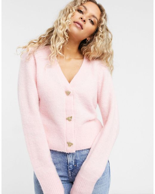 u0026 Other Stories Bee Button Cardigan in Pink | Lyst