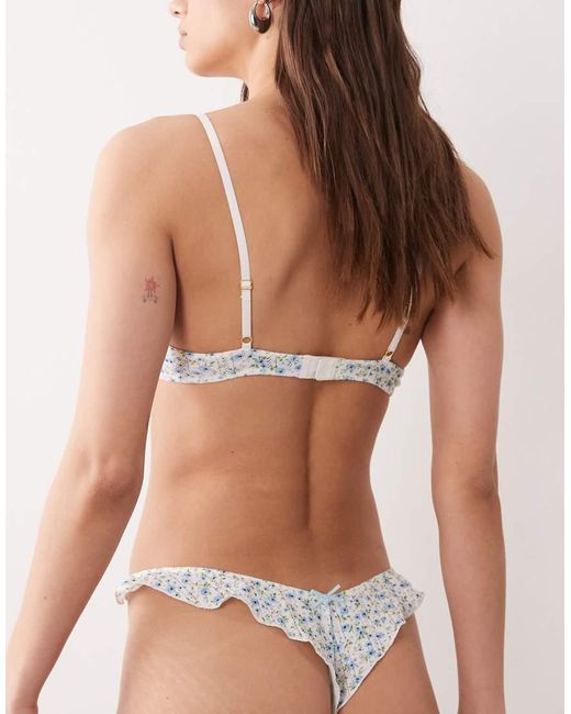Wild Lovers Natural Lison Floral Ruffle French Brief