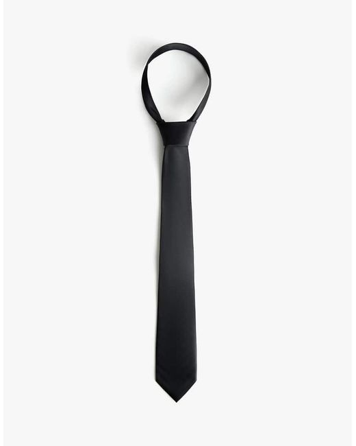 Bershka White Plain Tie for men