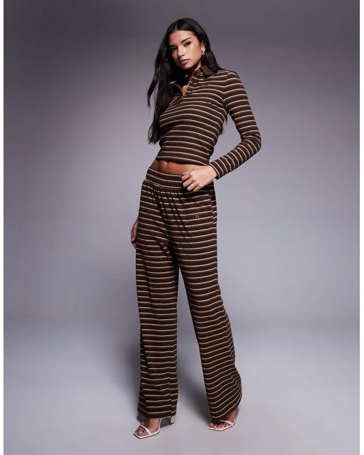 Frankie - pantalon large d'ensemble à rayures en jersey épais Wanderdoll en coloris Multicolor