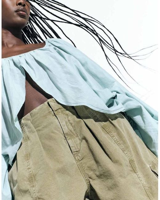 ASOS Multicolor Pleated Waistband Detail Trouser