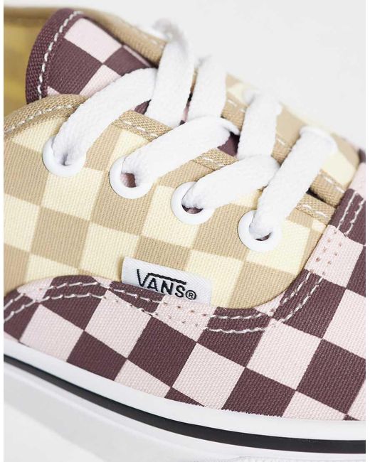 Vans White Authentic Checkerboard Trainers