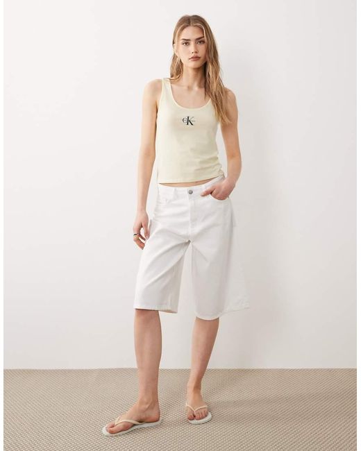 Calvin Klein White Monologo Tank Top