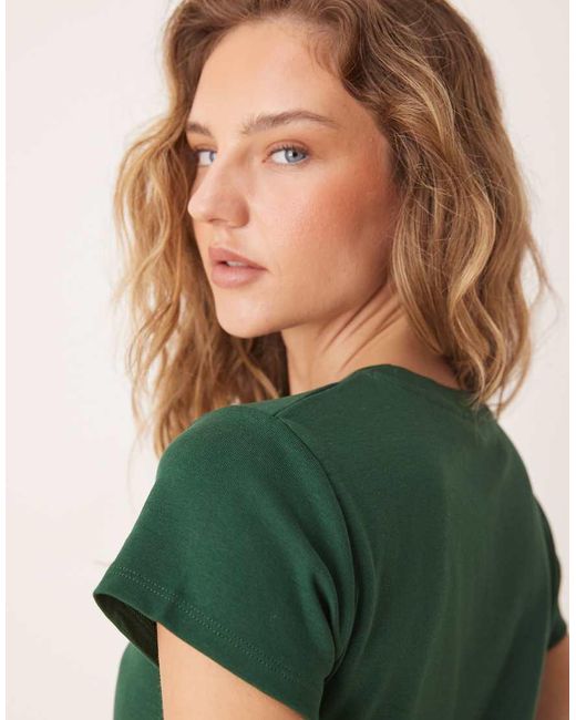 Cotton On Green 90S Baby Tee
