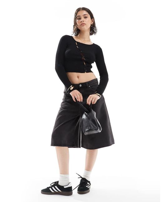 Cotton On Black Asymmetric Cardigan