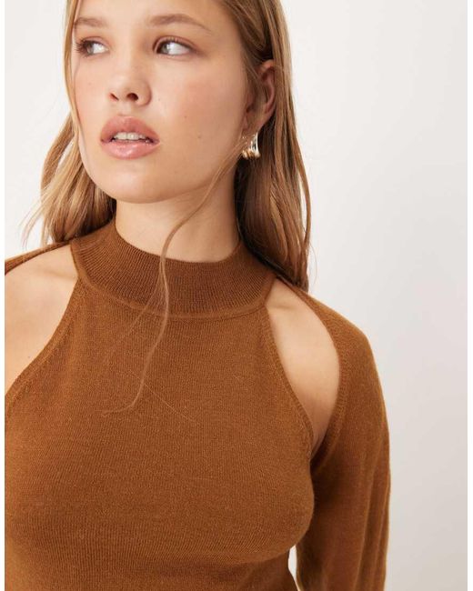 Mango Blue Double Layer Knitted Top