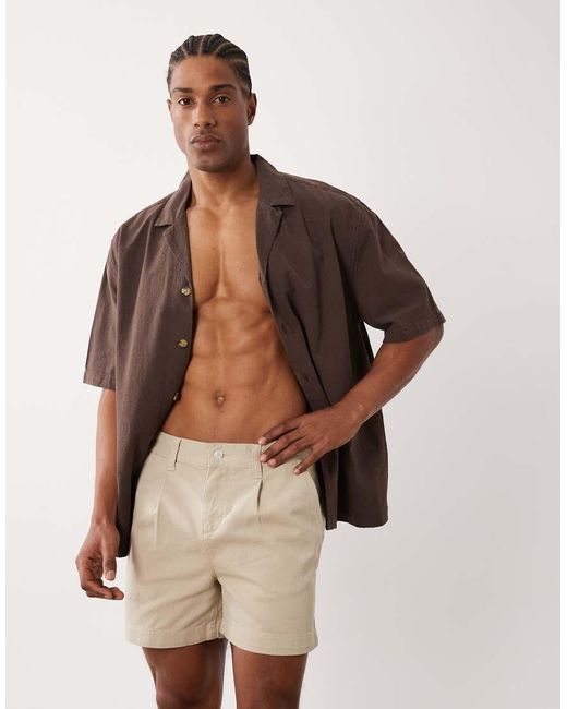 ASOS Natural Shorter Length Short for men