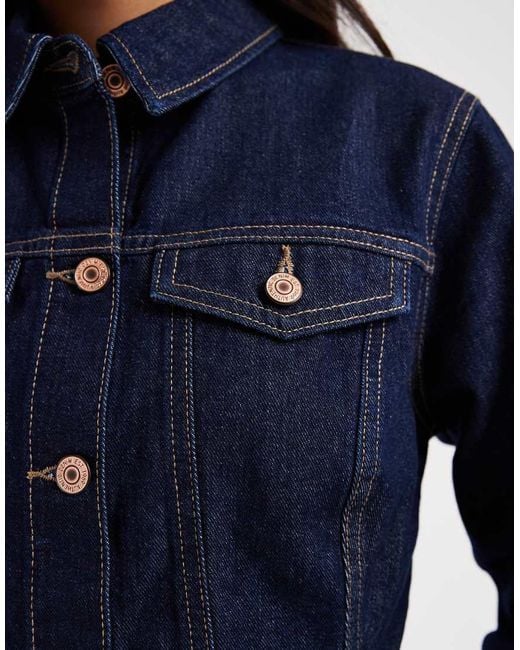 New Look Blue Cinched Denim Jacket