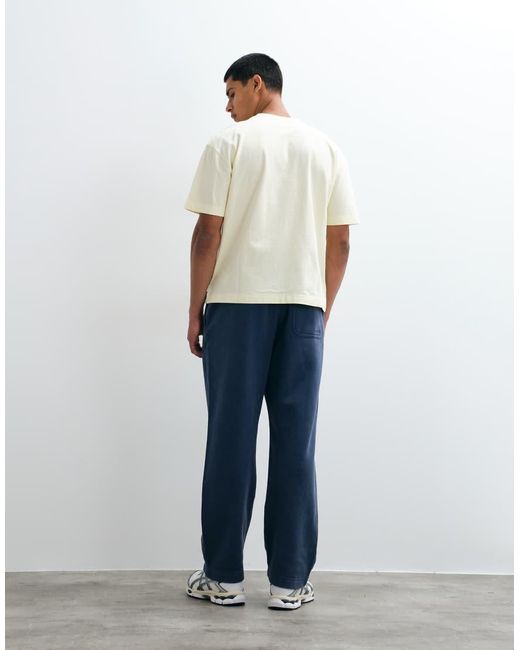 Hollister Blue Essential Logo Open Cuff jogger for men