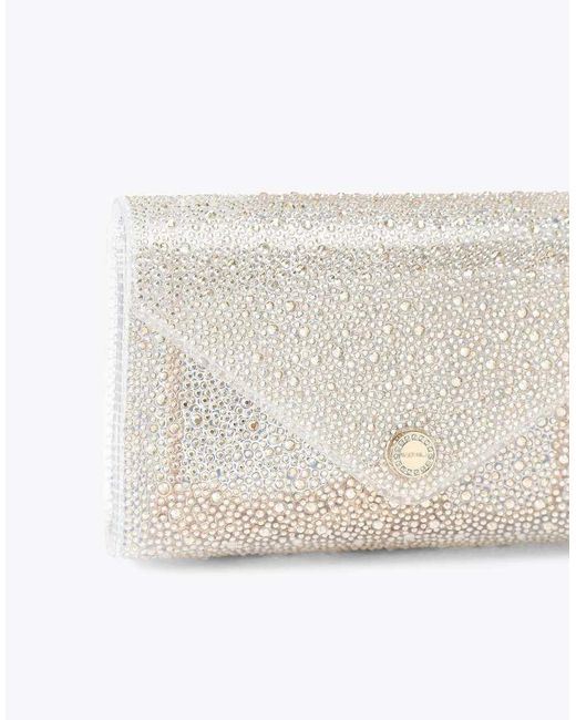 Carvela Kurt Geiger White Positano Vinyl Clutch