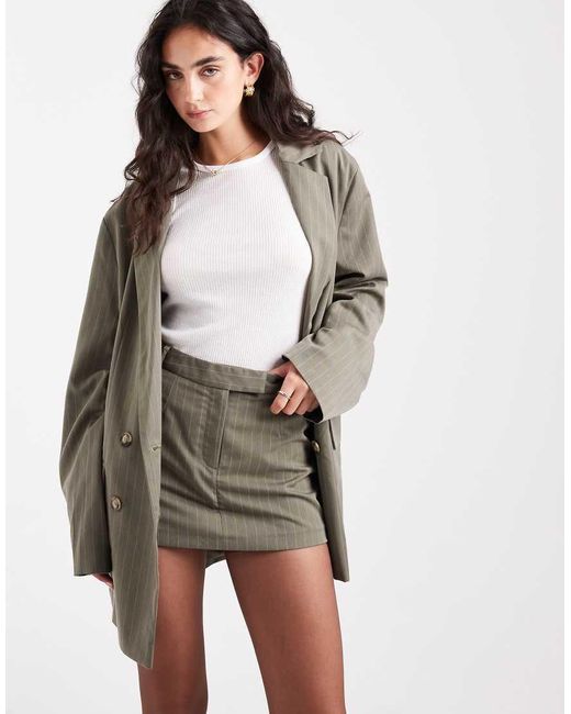 Miss Selfridge Gray Tailored Micro Mini Skort Co-ord