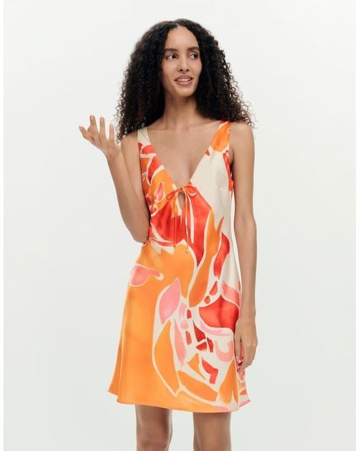 Desigual Orange Strappy Petal Dress