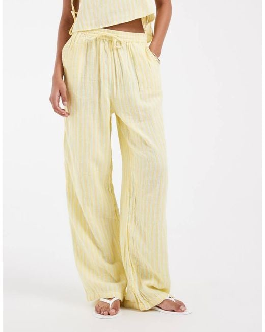 ONLY Metallic Wide Leg Cheesecloth Trouser Co-ord
