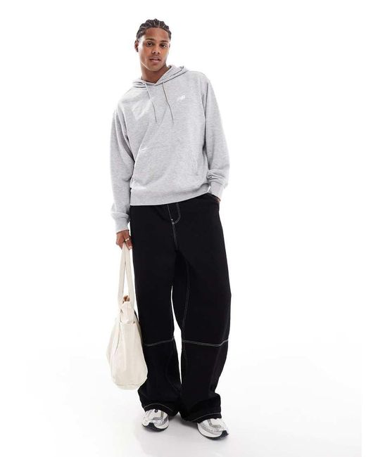 New Balance Gray Essentials Hoodies for men