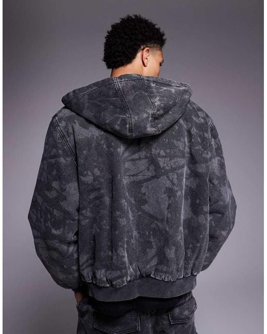 Liquor N Poker Gray Zane Zip Up Jacket for men