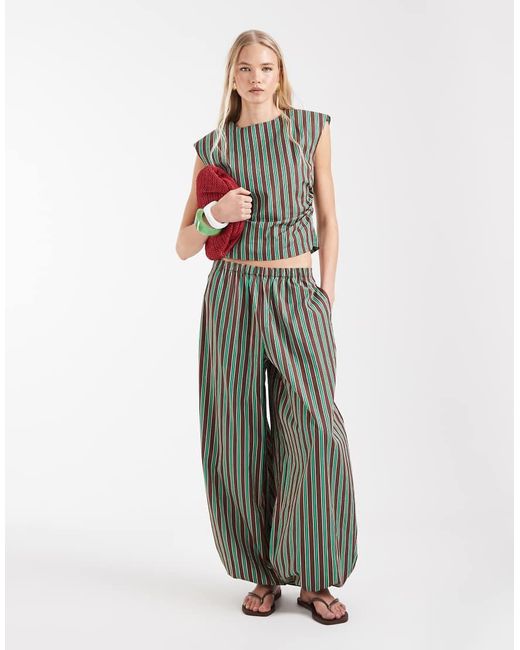 ASOS Green Cinched Waist Tank Top