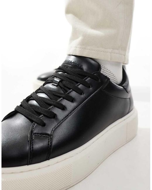 Jack & Jones White Faux Leather Trainer for men